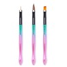 Σετ 3 Πινέλα Nail Art Colorful Handle
