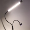 Εύκαμπτο Διπλό Φωτιστικό με Λάμπα UV & LED και Clip Στερέωσης