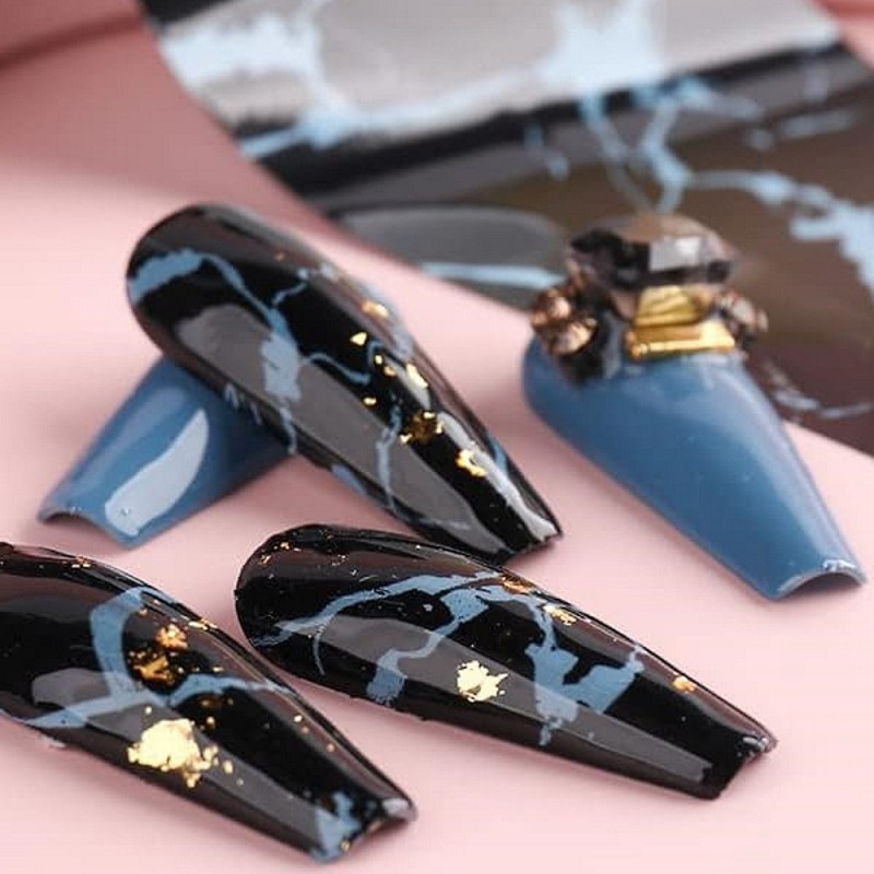 Σετ 10 Foil Stickers Διακόσμησης Νυχιών Marble Σετ 10 Foil Stickers Διακόσμησης Νυχιών Marble