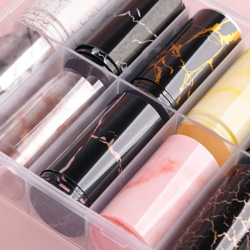 Σετ 10 Foil Stickers Διακόσμησης Νυχιών Marble Σετ 10 Foil Stickers Διακόσμησης Νυχιών Marble