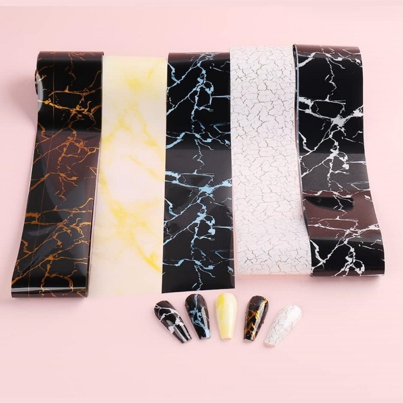Σετ 10 Foil Stickers Διακόσμησης Νυχιών Marble Σετ 10 Foil Stickers Διακόσμησης Νυχιών Marble