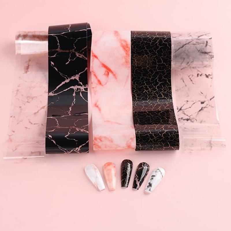Σετ 10 Foil Stickers Διακόσμησης Νυχιών Marble Σετ 10 Foil Stickers Διακόσμησης Νυχιών Marble