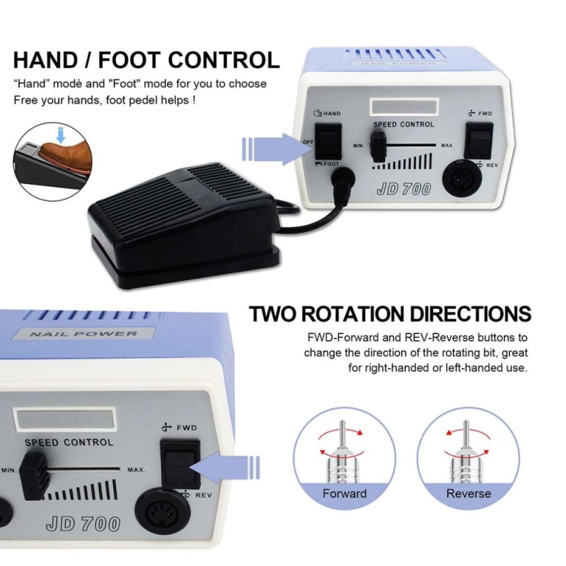 Ηλεκτρικός Τροχός Manicure & Pedicure JD-700 35W Ηλεκτρικός Τροχός Manicure & Pedicure JD-700 35W
