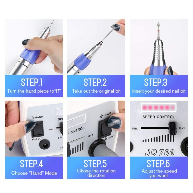 Ηλεκτρικός Τροχός Manicure & Pedicure JD-700 35W Ηλεκτρικός Τροχός Manicure & Pedicure JD-700 35W