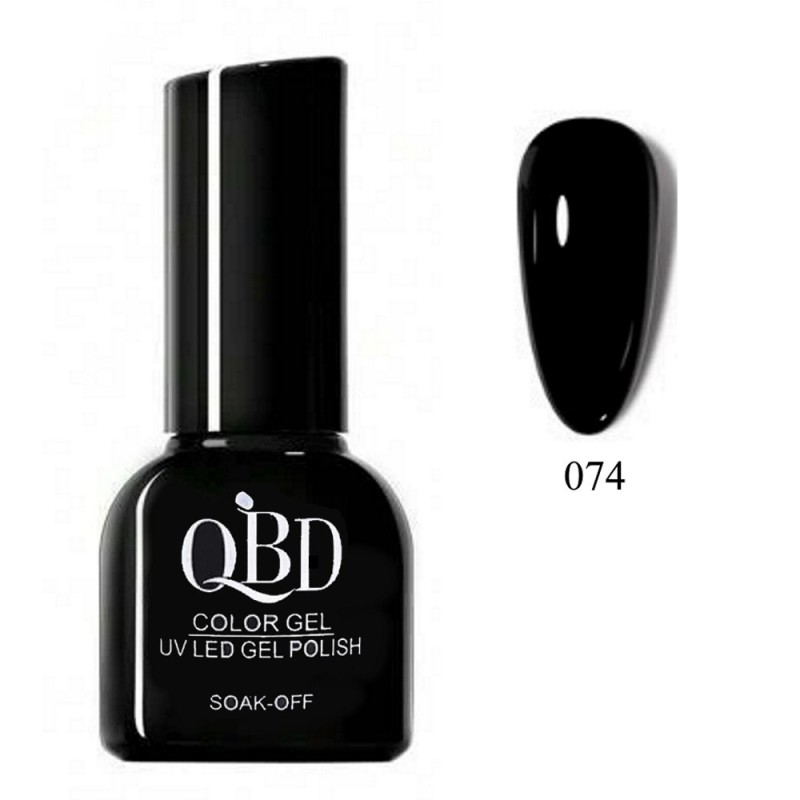 QBD Ημιμόνιμο Βερνίκι Ν. 074 Black UV & LED 12ml QBD Ημιμόνιμο Βερνίκι Ν. 074 Black UV & LED 12ml