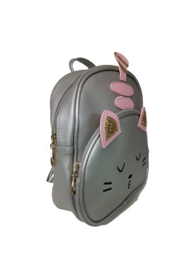 Παιδική Τσάντα Πλάτης με Πρόσωπο Γάτας & Glitter