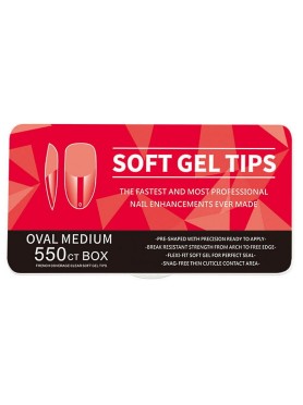 550 Oval Medium Soft Gel Tips 11 Sizes