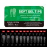 550 Long Coffin Soft Gel Tips 11 Sizes