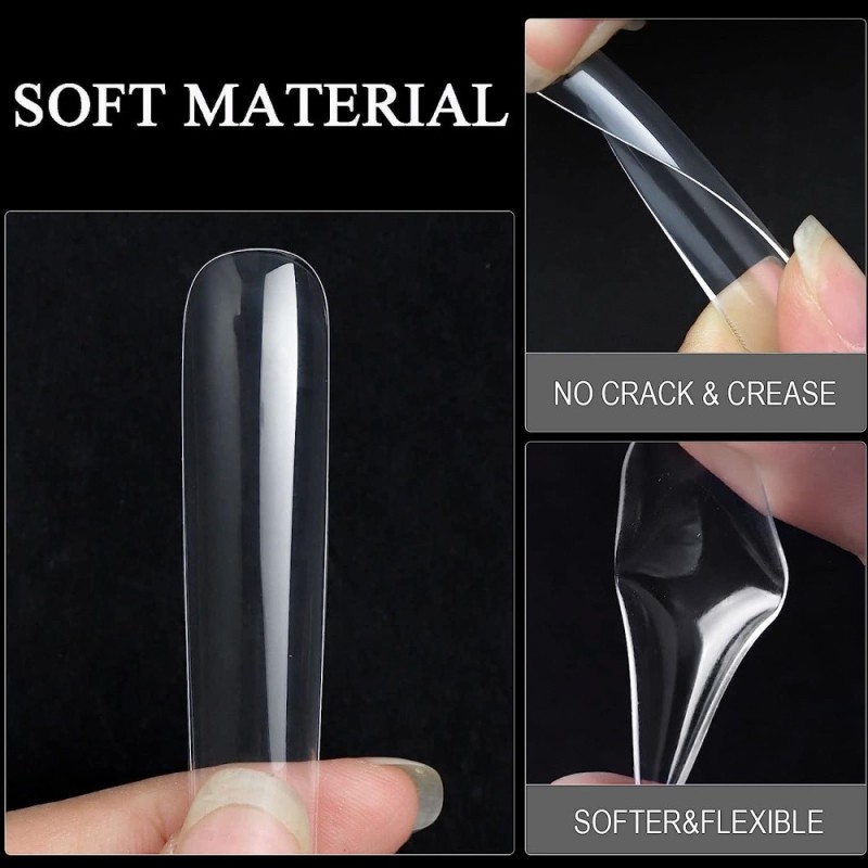 550 Short Coffin Soft Gel Tips 11 Sizes 550 Short Coffin Soft Gel Tips 11 Sizes