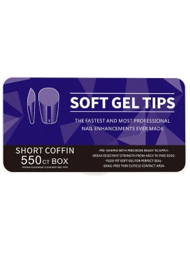 550 Short Coffin Soft Gel Tips 11 Sizes