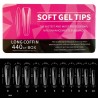 440 Long Coffin Soft Gel Tips 11 Sizes