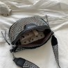 Μαύρο Bum Bag με Στρας & Αποσπώμενο Πορτοφολάκι