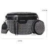 Μαύρο Bum Bag με Στρας & Αποσπώμενο Πορτοφολάκι