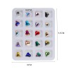 Σετ 20 Colorful 3D Heart Rhinestones