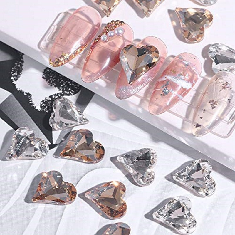 Σετ 20 Colorful 3D Heart Rhinestones Σετ 20 Colorful 3D Heart Rhinestones