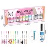 Σετ 12 Nail Art Gel UV & LED Mobray