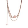 Ατσάλινο Κολιέ Pink Gold Miss