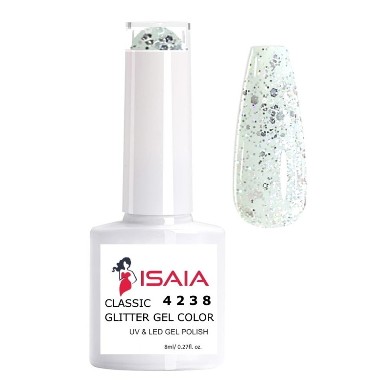 Isaia Classic Glitter Gel Color N. 4238 UV & LED 8ML Isaia Classic Glitter Gel Color N. 4238 UV & LED 8ML