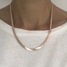 Ροζ Χρυσό Ατσάλινη Αλυσίδα Λαιμού Snake Chain 5MM