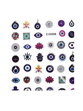 Αυτοκόλλητα Nail Art Stickers Eyes Τιμή/ Καρτέλα