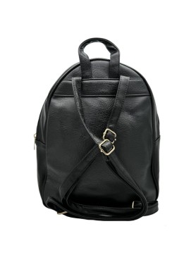 Μαύρη Τσάντα Πλάτης Backpack με Χρυσαφί Λεπτομέρειες