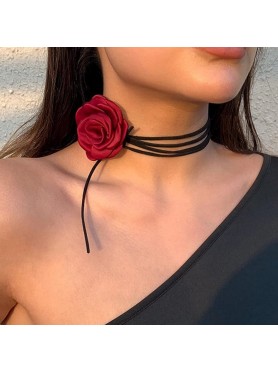 Rose Choker με Λουράκι Ρυθμιζόμενου Μεγέθους