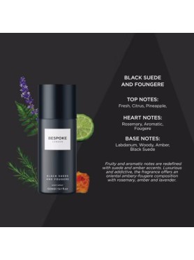 Body Spay Black Suede & Fougere Bespoke London 150ml