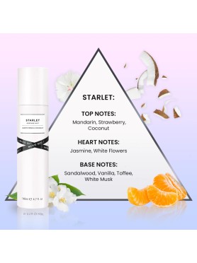 Starlet Perfume Mist White Musk & Coconut SoFragrance 140ml