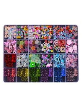 Κασετίνα με 720 3D Charms Νυχιών Κασετίνα με 720 3D Charms Νυχιών