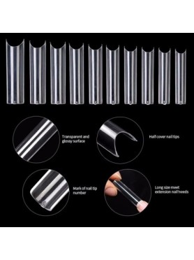 Κασετίνα με 100 Half Long Coffin Tips