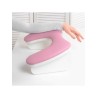 Premium U Shape Μαξιλάρι Στήριξης Manicure 100% Leather με Ξύλινη Βάση