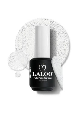 Laloo Flake Matte Top Coat Silver 15ml