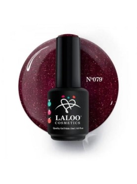 Laloo Ημιμόνιμο Βερνίκι No.079 Κόκκινο-Μπορντώ με Ελαφρύ Shimmer 15ml