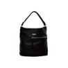 Bag to Bag  Μαύρη Τσάντα Χιαστί Χειρός με Λουρί W-6119
