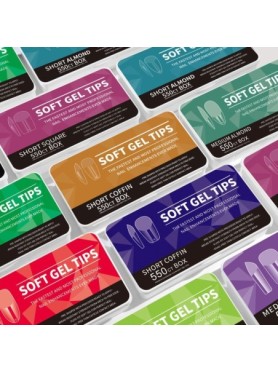440 Soft Gel Tips Coffin 11 Sizes
