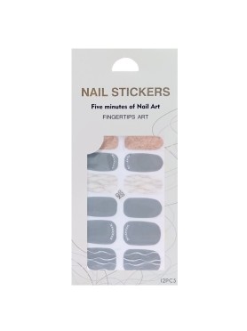Σετ 12 Nail Art Stickers Fingertips Art