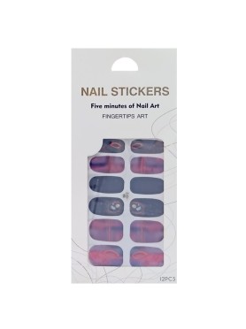 Σετ 12 Nail Art Stickers Fingertips Art