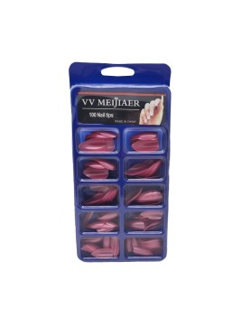 Κασετίνα με 100 Oval Tips Nυχιών Σε Διάφορα Χρώματα