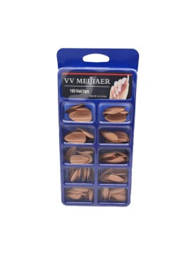 Κασετίνα με 100 Oval Tips Nυχιών Σε Διάφορα Χρώματα