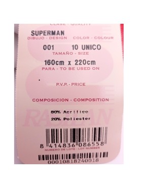 Παιδική Κουβέρτα Superman Rasilan 160X220CM